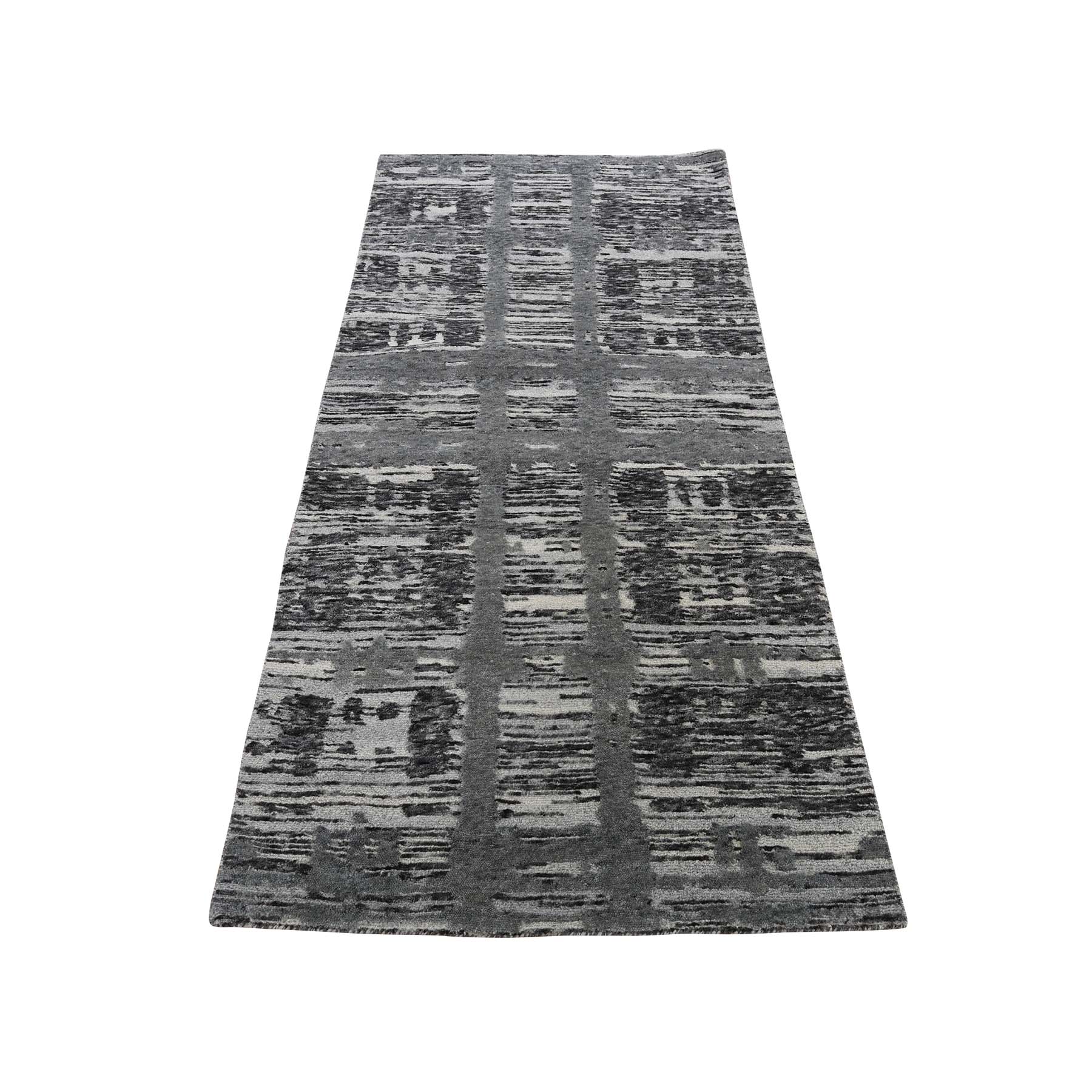 Contemporary Wool Hand-Knotted Area Rug 2'7